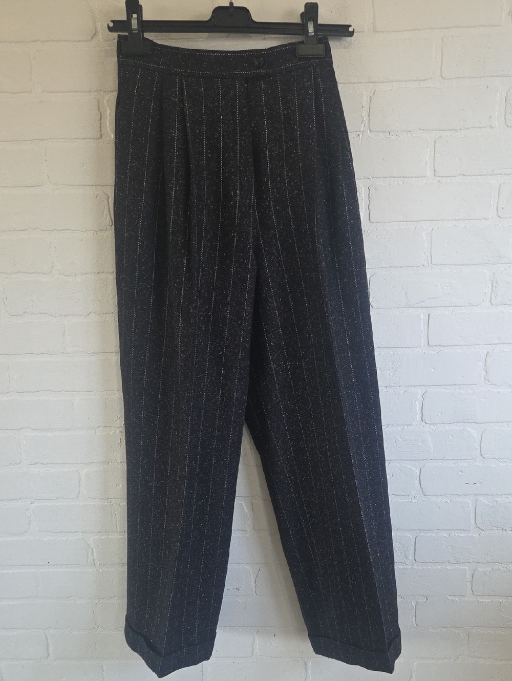 Bogato Luxe Charcoal Pinstripe Trousers
